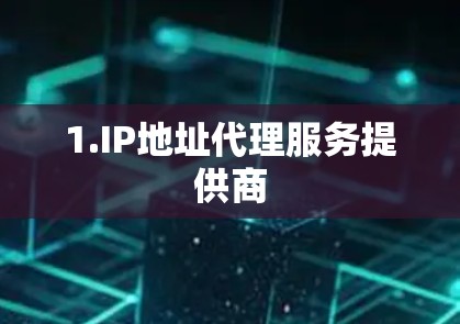 1.IP地址代理服务提供商 1.IP地址代理服务提供商