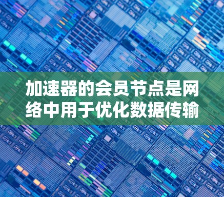 加速器的会员节点是网络中用于优化数据传输效率的关键组件，主要负责提升网络性能。以下是对加速器会员节点的详细分析