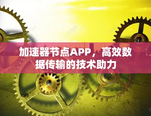加速器节点APP，高效数据传输的技术助力