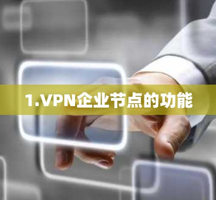 1.VPN企业节点的功能
