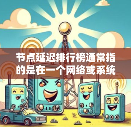 节点延迟排行榜通常指的是在一个网络或系统中,按节点的响应延迟(即响应时间)进行排序的排名列表。节点延迟是指节点响应请求所需的时间,从长到短或从短到长进行排列 节点延迟排行榜通常指的是在一个网络或系统中,按节点的响应延迟(即响应时间)进行排序的排名列表。节点延迟是指节点响应请求所需的时间,从长到短或从短到长进行排列