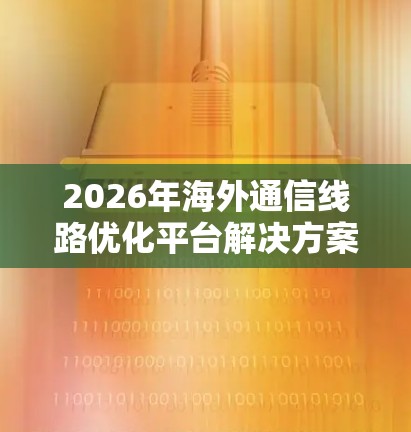 2026年海外通信线路优化平台解决方案 2026年海外通信线路优化平台解决方案
